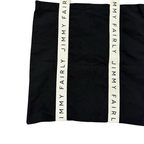 New Jimmy Fairly Black Tote Bag with Cream Straps - Picture 2 of 6